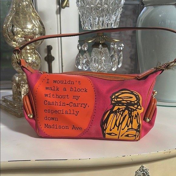 Coach Vibrant Pink and Orange Shoulder Bag with Sporty Design - Picture 1 of 6